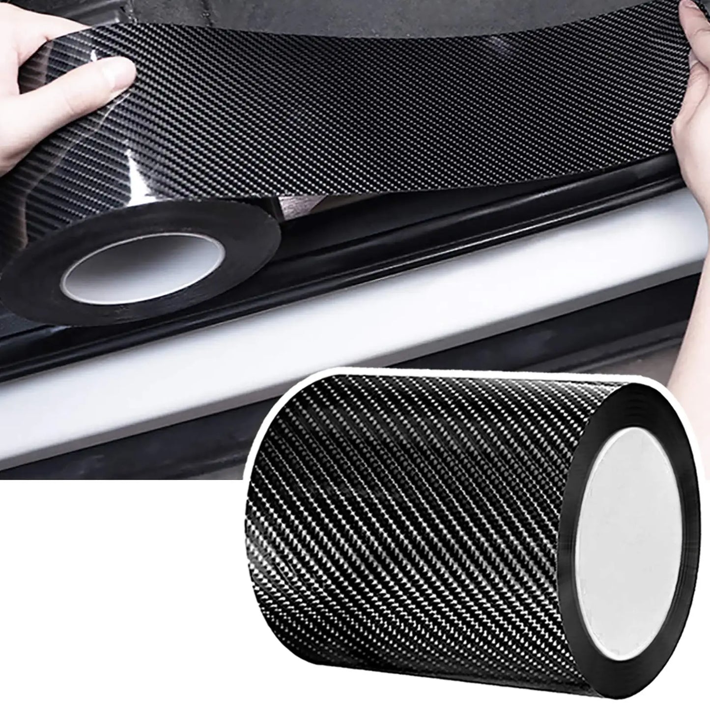 Cinta adhesiva 3D detalles de fibra de carbono