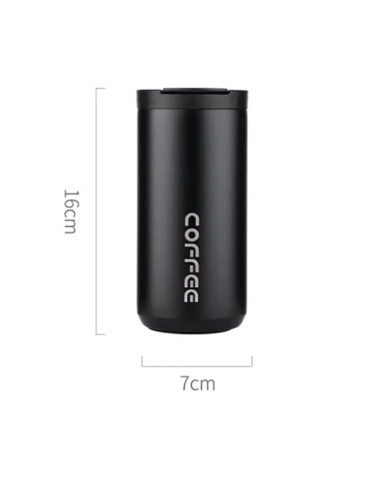 Mug termico, Termo de acero inoxidable de 400 ml, taza de café con tapa, portátil, para café, bebidas calientes,