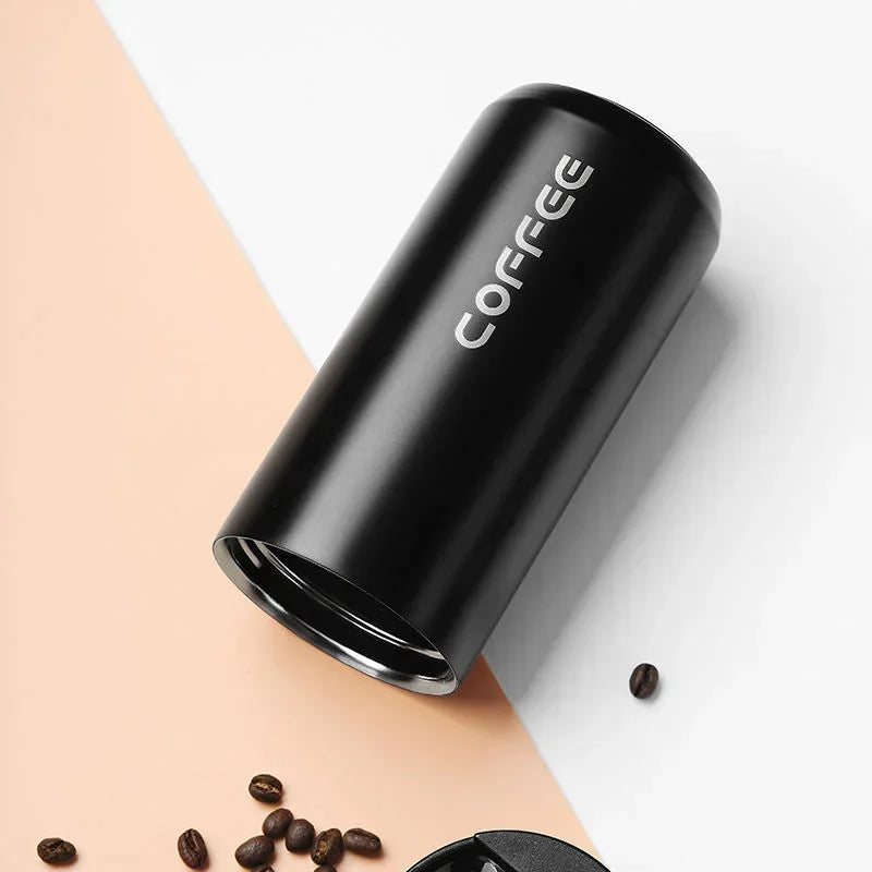 Mug termico, Termo de acero inoxidable de 400 ml, taza de café con tapa, portátil, para café, bebidas calientes,